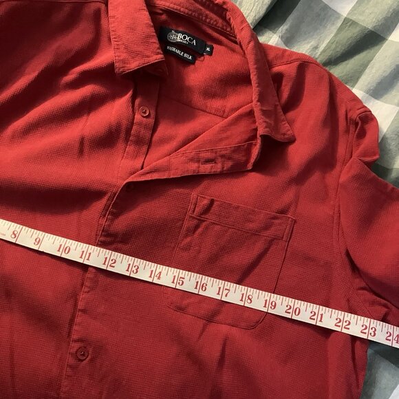 Vintage Boca Silk Hawaiian Shirt Mens XL L Short Sleeve Camp Button Up - Picture 6 of 7